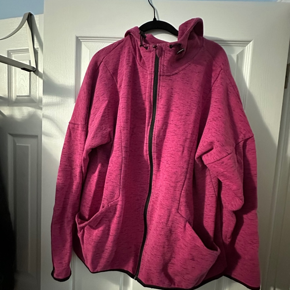 Old Navy Active Pink Zip Hoodie XXL Lightweight Athletic Jacket Plus Size Casual